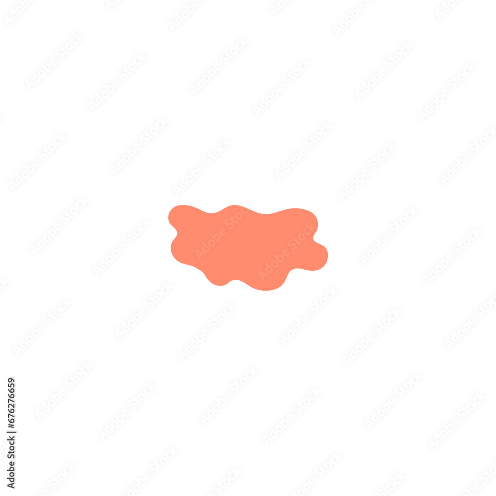 Poster blob set abstract vector color organic