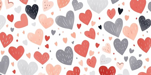 an illustration of a colorful heart pattern on white backgrounds