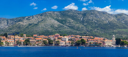 Cavtat, Croatia - August 11, 2023: Cavtat (Croatia) is a popular tourist destination with many...