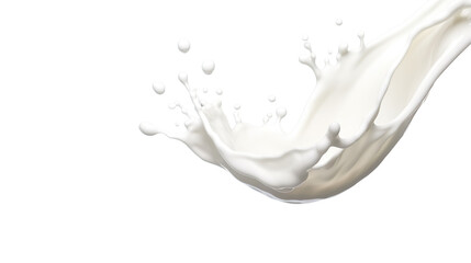 milk pour splackisolated white .splash of milk - obrazy, fototapety, plakaty