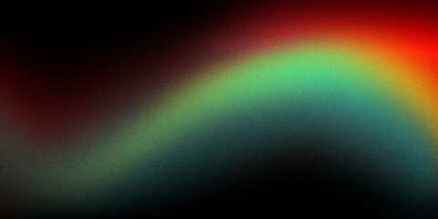yellow blue red black background, wave curve spiral line, neon glow light,  grainy noise grunge texture, header banner  