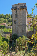 Sudjuradj, Croatia - August 09, 2023: Village of Sudjuradj, island of Sipan, near Dubrovnik, Adriatic sea, Croatia