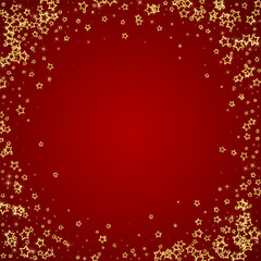 Christmas spirit. Scattered falling stars.