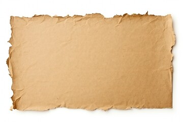 Torn cardboard paper isolated on white background Generative AI 