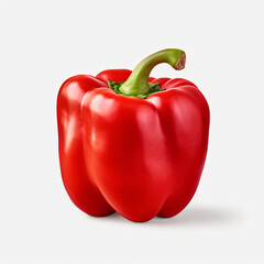 Red bell pepper isolated on white background