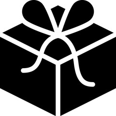 Present gift box solid trendy icon. Pixel perfect, flat style symbol. Celebration package sign.