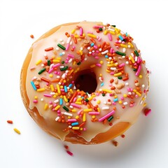 Donuts isolated from the background, top view
