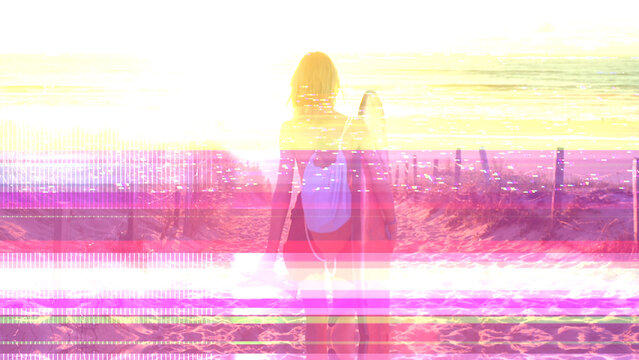 Serene Slide Glitch FX | Drag and Drop in 4K and 1080x1920