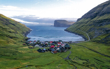 Bautiful town in the Faroe Islands, sit on the north coast of Streymoy. Beautiful Scandinavian...