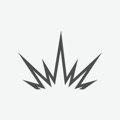 vector illustration of bomb, boom icon on grey background for website, ui ux and mobile design. vector illustration © Nigar