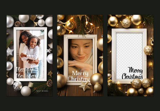 Christmas Story Frame Layouts For Social Media Networks 