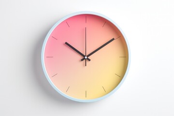 Concept of time Analog clock on pastel simple modern style background for banners, flyers, posters or websites.	