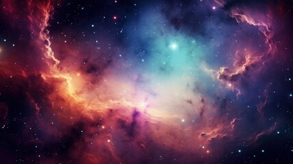 Fototapeta premium Colorful galaxy in space