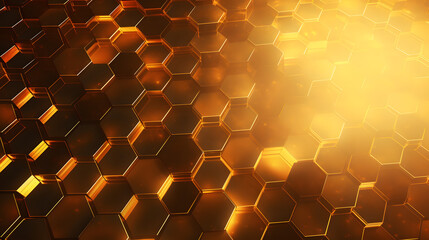 Abstract futuristic luxurious digital geometric technology hexagon background banner illustration...