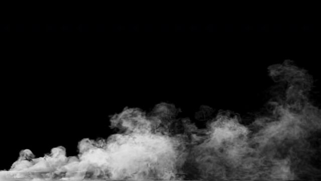 Smoke drifting to the ground. Video in a loop. Can be used as a special effect for your projects, video texture or background for designs, scenes, etc.
