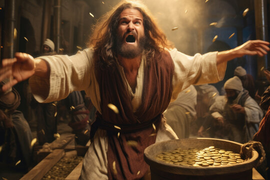 Cleansing of the Temple - Jesus Christ - Passover - a den of thieves - Jesus destroying the marketplace - Divine Wrath Unleashed