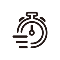 Stopwatch, timer ( quick, speed ) vector icon illustration