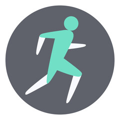 Running competition icon. Sport sign.