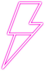 Glowing Neon Lightning Illustration Isolated Vector