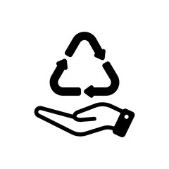 Reuse ( reusable ) , recycle vector icon illustration