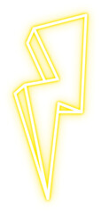 Yellow Glowing Neon Lightning Illustration Isolated Vector