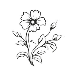 line drawing, line art png, line art prints, spring clipart, line art rose, rose clipart, floral svg, flower png, wildflower svg, flower clipart, bouquet svg, tattoo svg, line art, svg files, svg file