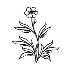 line drawing, line art png, line art prints, spring clipart, line art rose, rose clipart, floral svg, flower png, wildflower svg, flower clipart, bouquet svg, tattoo svg, line art, svg files, svg file