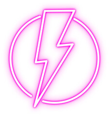 Glowing Neon Lightning Illustration Isolated Vector