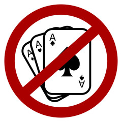 No gambling sign