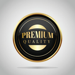 Fototapeta premium Luxury golden badges and labels. Retro vintage circle badge design