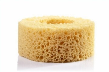 Natural shower loofah sponge massage. Skin product relax soft care. Generate Ai - obrazy, fototapety, plakaty