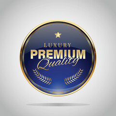 Luxury golden badges and labels. Retro vintage circle badge design