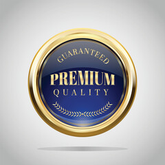 Luxury golden badges and labels. Retro vintage circle badge design