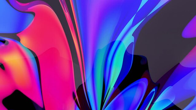 Abstract 3d animation, colorful motion background design, 4k seamless looped video