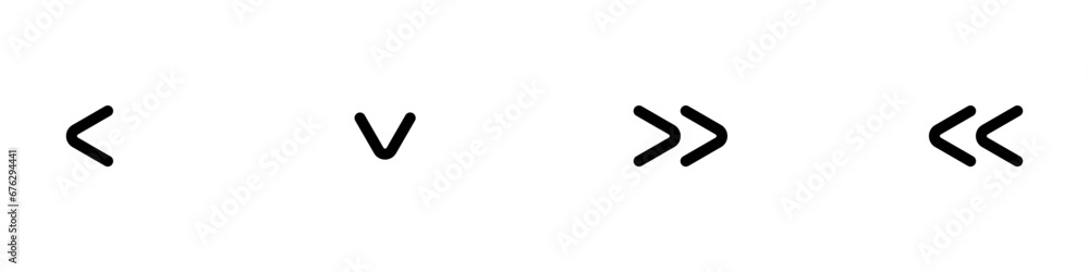 Poster set of arrows forward, backward. vector black arrows on isolated background. arrows for website, wit