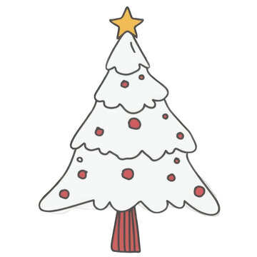 illustration of  tree on Christmas Day, Decorate for Christmas
