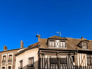 Street view of old village Vernon in France