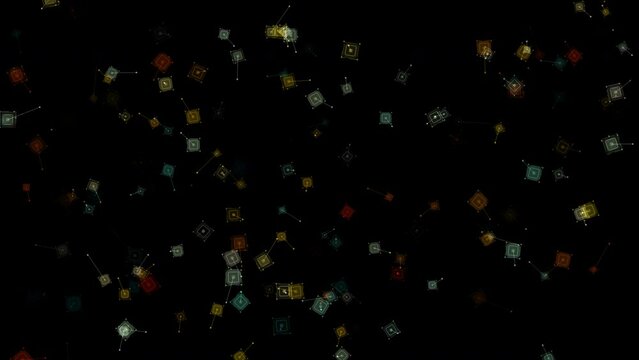 abstract animation for web background depicting technology and databases