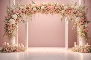 Wedding arch with flowers