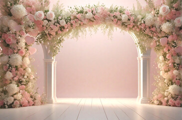 Wedding arch with flowers