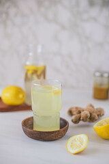 Hot ginger lemon drink