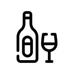 wine line icon