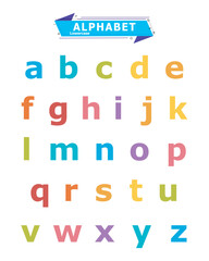 Educational Poster Colorful Design Alphabet lowercase