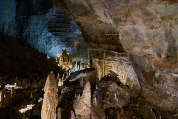 Frasassi caves in the province of Ancona in Italy