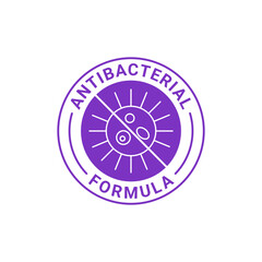 Antibacterial formula vector label, stamp