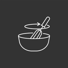 Whisking vector icon, editable stroke