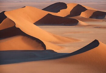 Fototapeta na wymiar Diamond Dunes: Namibia's Sossusvlei in Morning Glow.