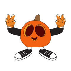 Cartoon Pumpkin Character Illustration
