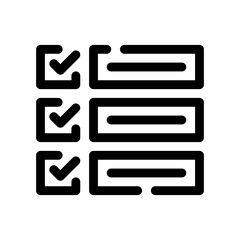 checklist line icon