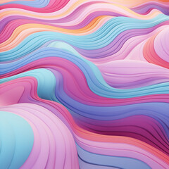 3d wave colorful pastel background